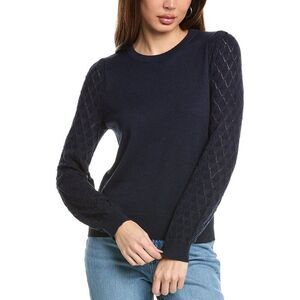 Hannah Rose Navy Crew Neck Sweater/size Small